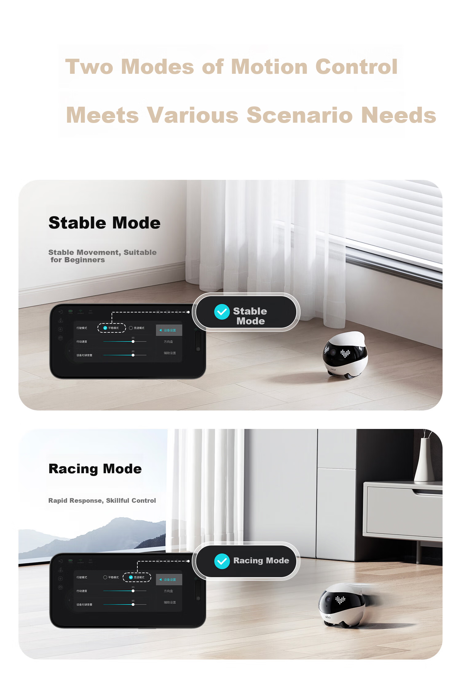 Enabot EBO Air 2 Mobile Surveillance Camera Elderly Kids Pets AI Companion Robot Home Monitoring Camera EBO Robot [Cloud Blue] 21