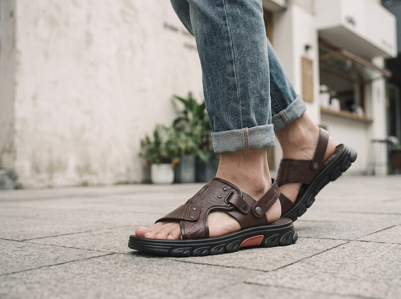 MULINSEN Men's Lightweight Breathable Casual Beach Sandals Soft Sole Outdoor Dual-Wear Slippers V7290258 10