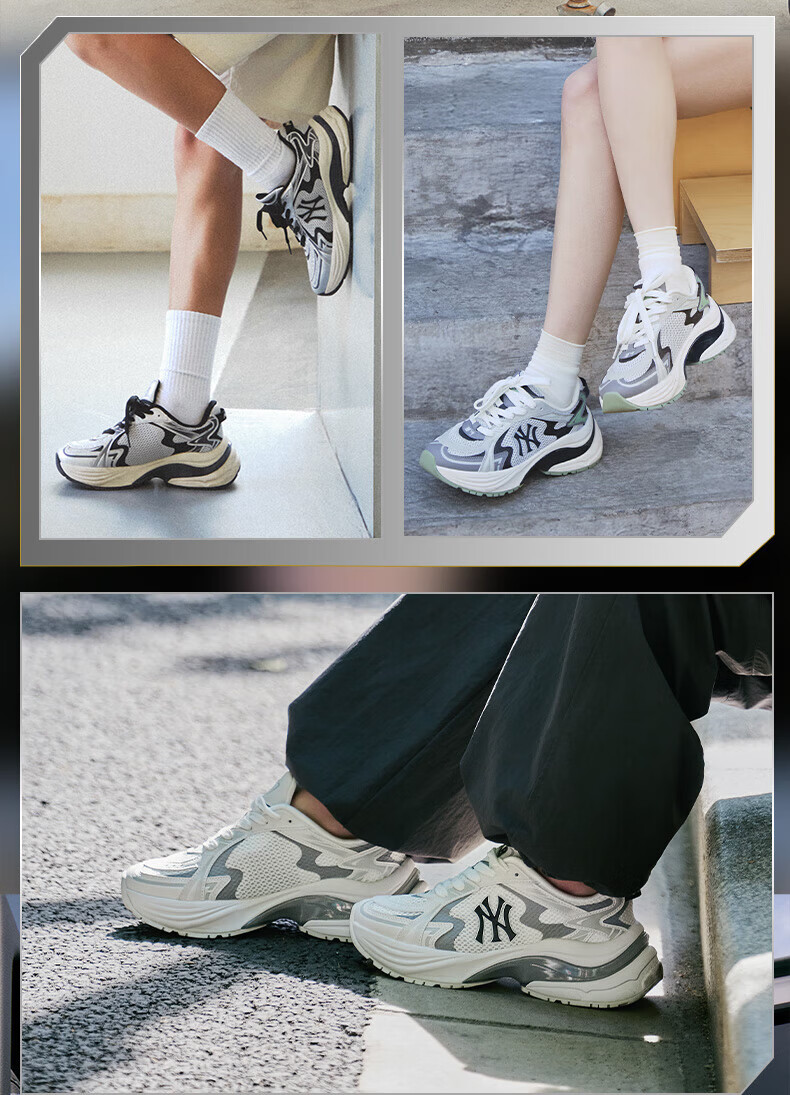MLB Unisex Colorblock Retro Elevated Dad Sneakers 26 Spring New 3ARNCR16N-50WID-240 3