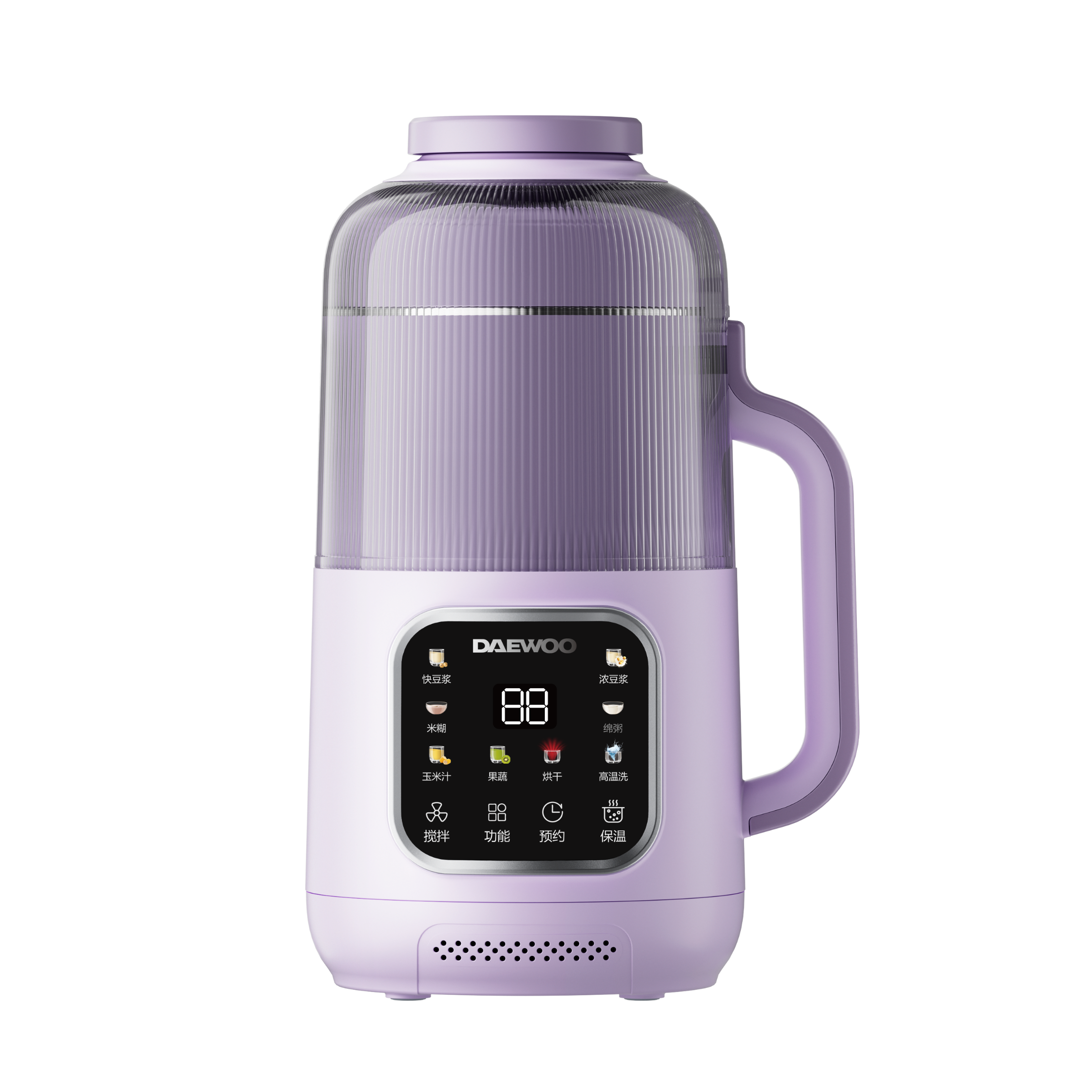 DAEWOO Fully Automatic Soy Milk Maker Blender 2026 New Model 0 Coating 316L Stainless Steel Micro Pressure 4-5 People Quiet Self-Cleaning Food Processor SM21S Purple