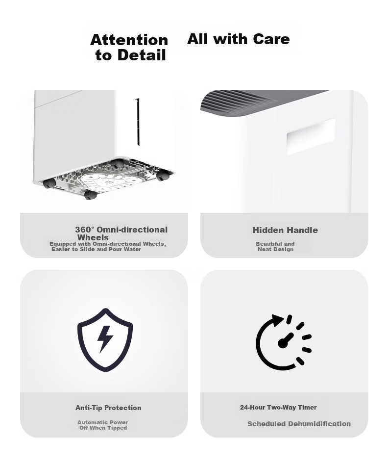 VINO Dehumidifier 30L/Day Home Bedroom Living Room Basement Inverter Quiet Energy-Saving Panasonic Compressor Antibacterial VD30G-VA5A 28