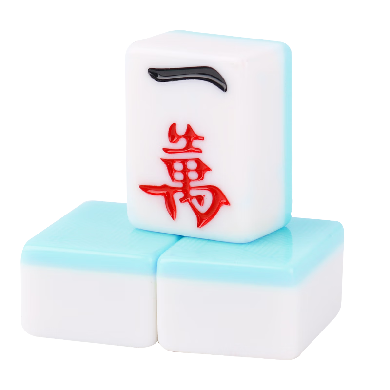 Zihu Mahjong Tiles Hand-Rubbed Home Use Mahjong 42mm High-Quality First-Class Grade 144 Pieces Sky Blue Double Jade Color Mahjong
