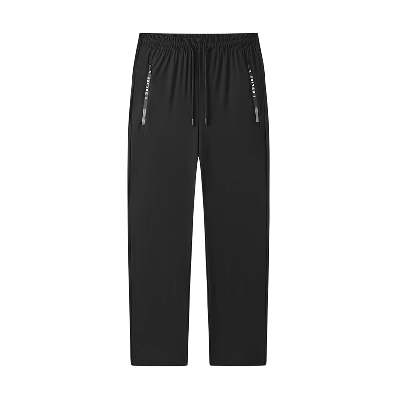 Warrior Men's Summer Thin Casual Pants Straight Wide-Leg Ice Silk Sports Versatile Long Pants