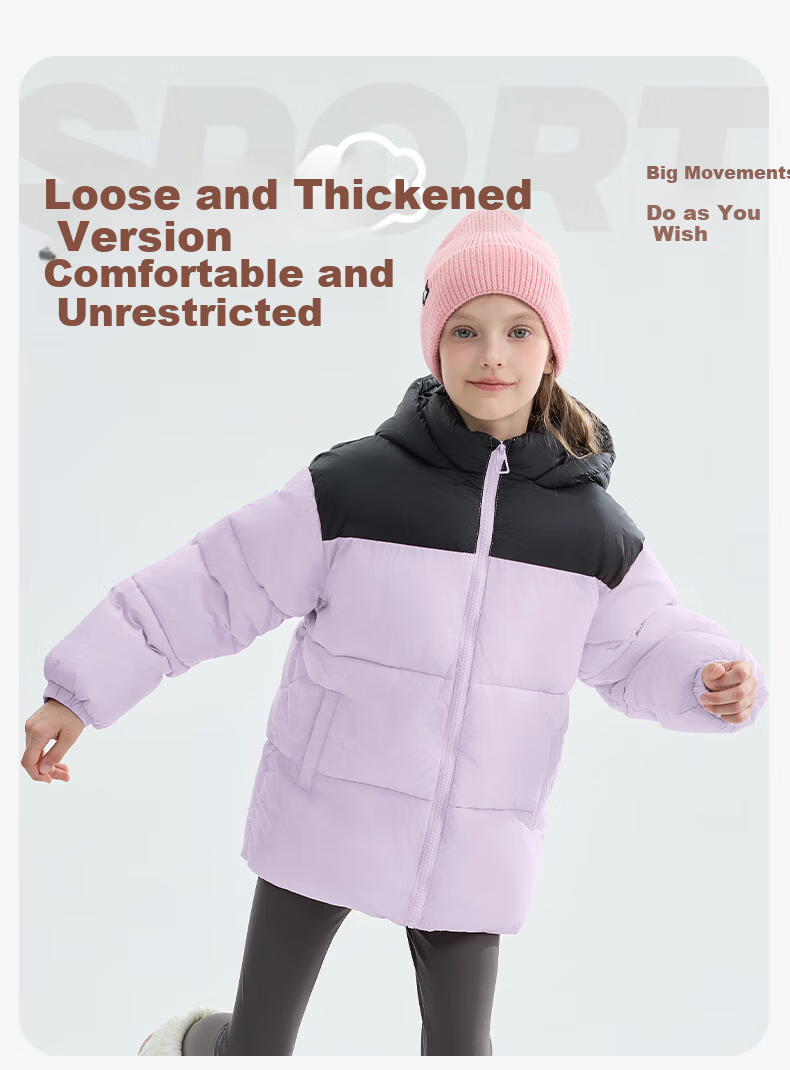 Baleno Kids Winter Cotton Jacket 2025 Red Warm Padded Coat for Boys and Girls 2