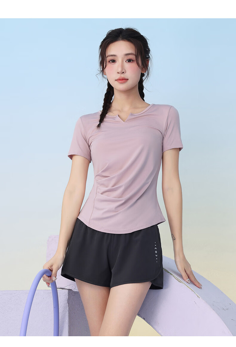 Baisirong Women's Outdoor Cycling Jersey Professional Running Sports Set Four-Season Lightweight Breathable Quick-Dry Fitness Training Yoga Wear 14