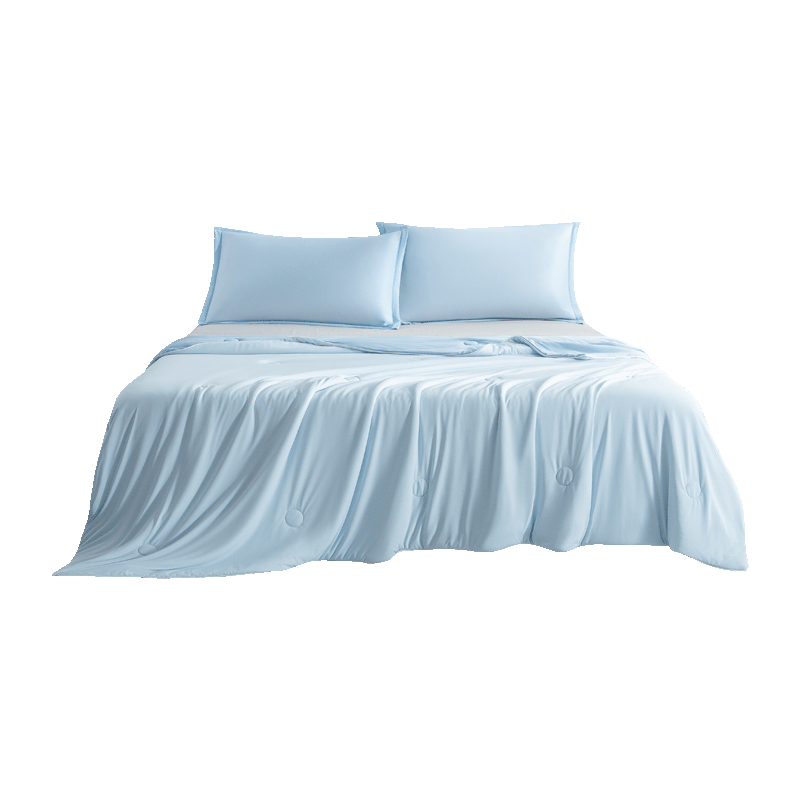 Deep Sleep Cooling Air Conditioning Quilt Ice Silk Lyocell Summer Quilt Class A Machine Washable 200*230cm Smoke Blue