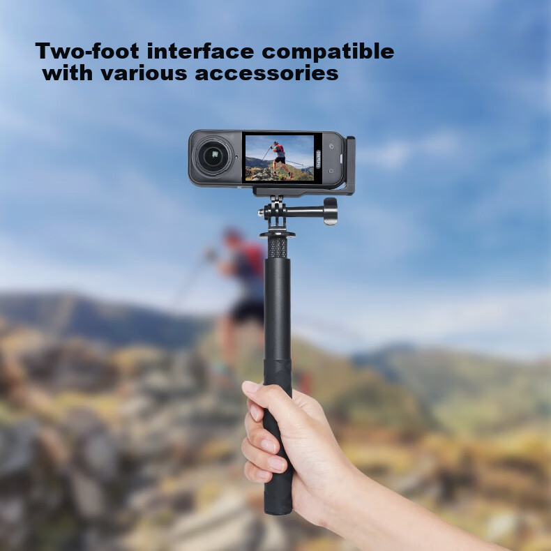 Qiye Aluminum Alloy Horizontal and Vertical Mount Bracket Compatible with Insta360 X5 Panorama Camera X4 Accessories Magnetic Mount X3 Adapter 4