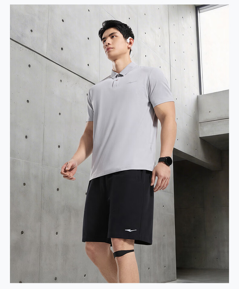 Erke Knitted Five-Point Shorts Autumn Moisture-Wicking Sports Breathable Outdoor Casual Men's Running Pants 13
