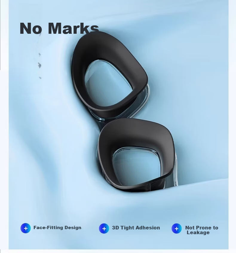 LI-NING Swimming Goggles HD Anti-Fog Waterproof Training Professional Mid-Frame Coated Swim Glasses for Men and Women 6