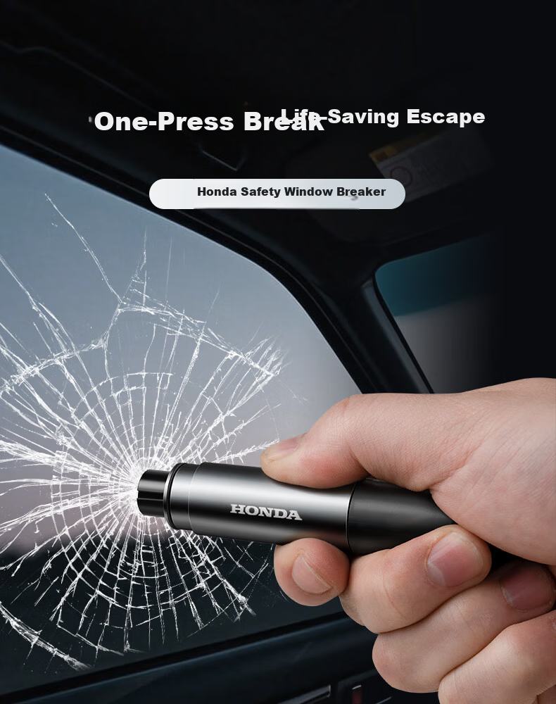 HONDA Car Safety Hammer Window Breaker Escape Hammer with Built-in Seatbelt Cutter 2