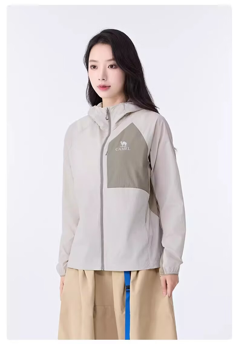 CAMEL Outdoor Original Yarn Sunscreen Jacket Women 26 Spring Summer New High Breathability Water-Repellent Durable Lightweight Coat Unisex 9001 24