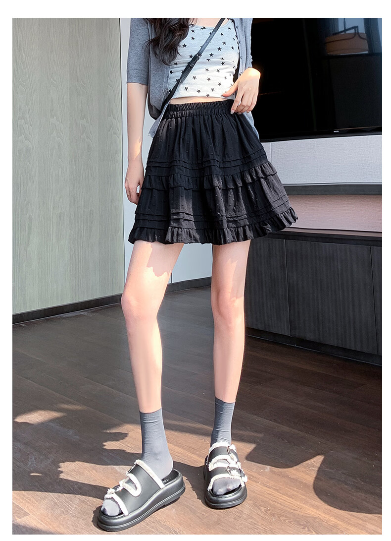 Borui Lace Short Skirt Women's Spring Summer 2026 New Puff Cake Skirt A-Line Ballet White Half Skirt 14
