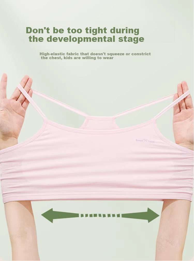 Yuzhaolin Girls' Developmental Underwear Growth Innerwear Camisole for Elementary School Girls Anti-Protrusion Stage One Vest 7