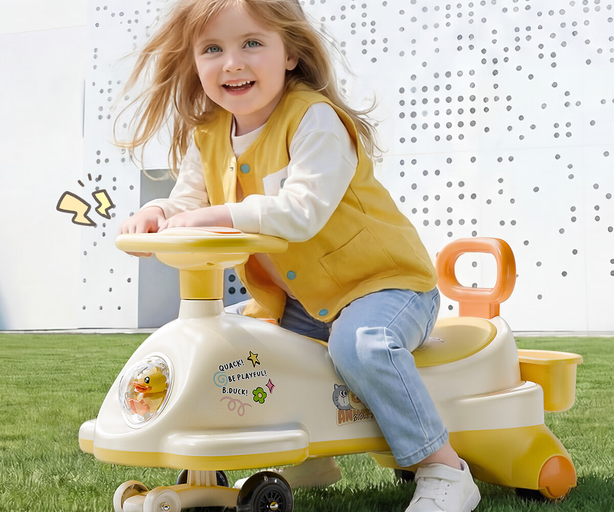 Le Little Yellow Duck Children's Twist Car 1-3-8 Years Old Baby Toy Boys and Girls Birthday First Year Gift Glide Scooter 4