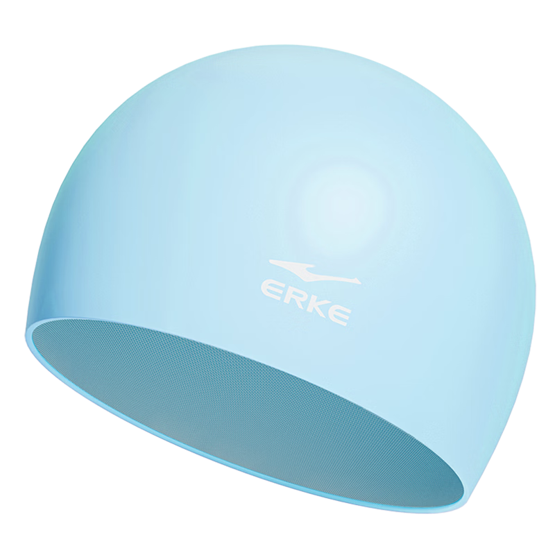 ERKE Silicone Swim Cap Solid Color Unisex Adult Professional High Elasticity Ear Protection Comfortable Long Hair Swimming Cap