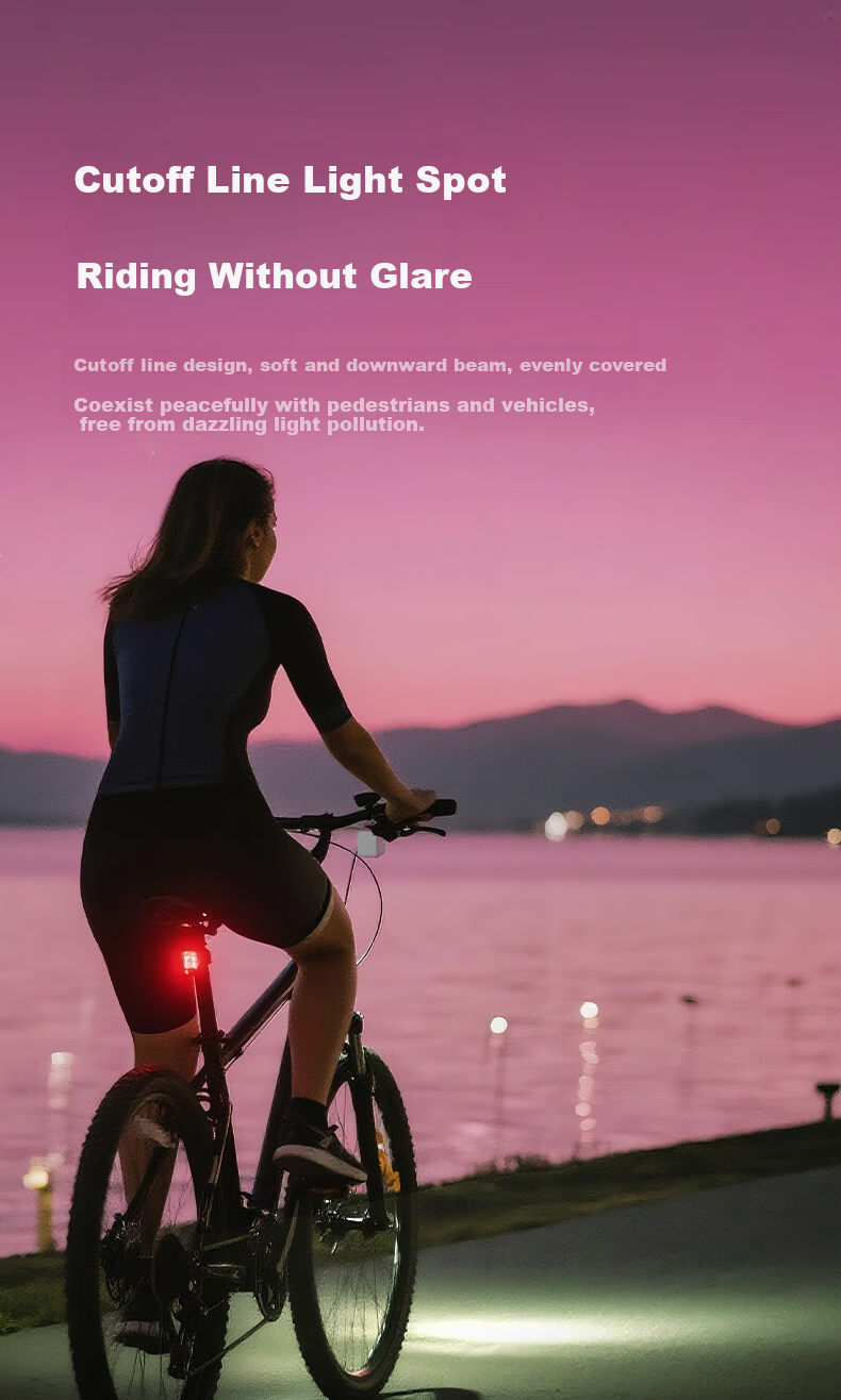 Captain Tas 2000 Lumen Cutoff Line Design Quick Release Quick Charge Long Battery Life High Brightness Night Cycling Light 3