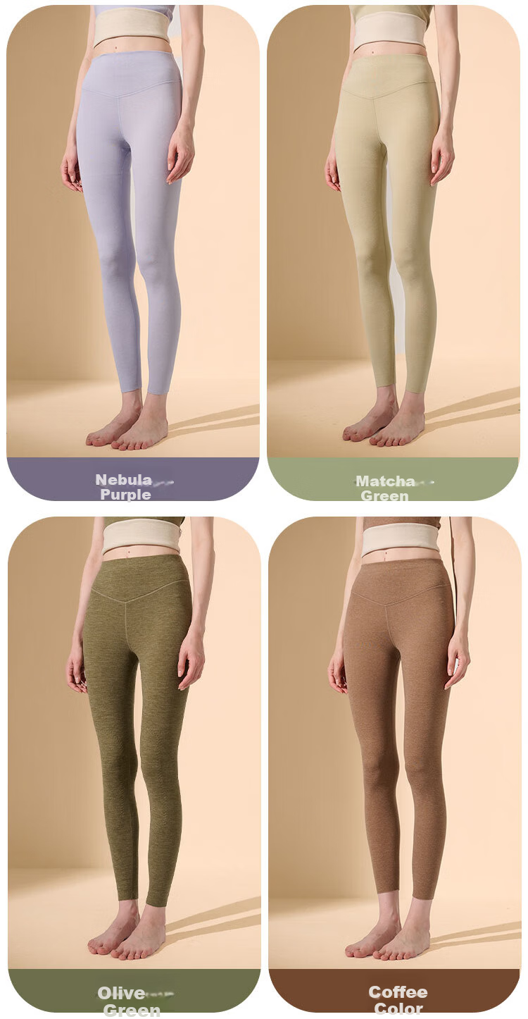 COVER ORANGE High Waist Thermal Leggings for Women Antibacterial Plus Size Autumn Winter Shaping Tummy Control Knit Pants 14