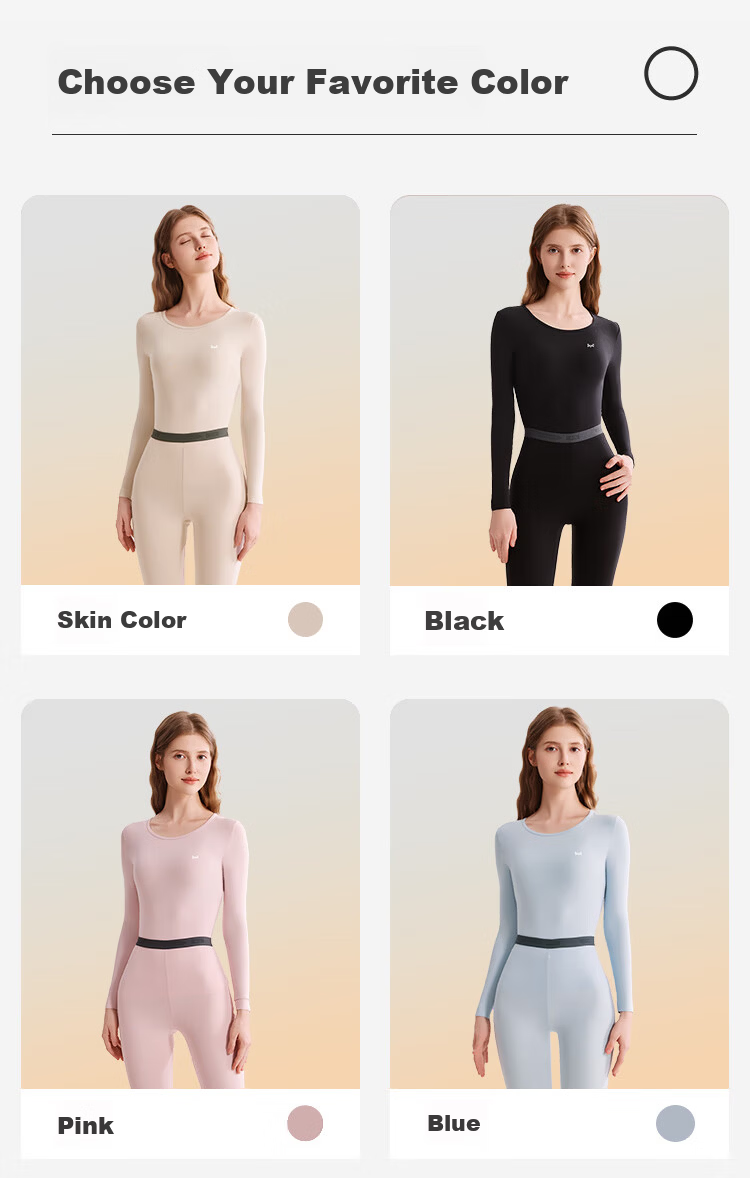 Miiow [Xinjiang 80S High Elasticity Class A Cotton] Lightweight Luxury Tight Fit Women's Autumn Thermal Underwear Set Cotton Wool 16