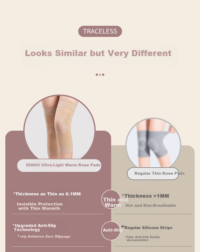 DISHU Women's Knee Brace for Arthritis Warmth Old Cold Leg Support Meniscus Ligament Patella Injury Medical Knee Support Sleeve 5