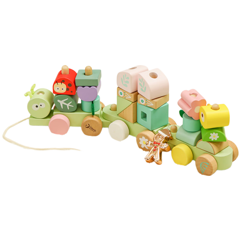 Classic World Wooden Teething Toy for Toddlers Boys and Girls Large Building Blocks Baby Birthday Gift
