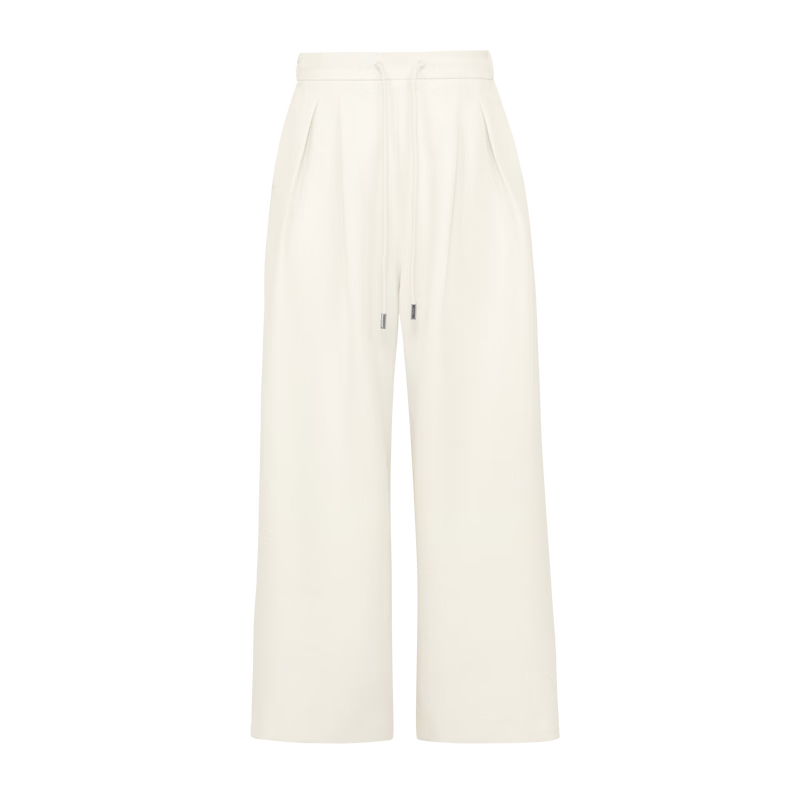 MEIYANG Misty Rose Casual Pants, UPF50+ Toray Sun Protection Wide-Leg Trousers, Gray (Short Version), L