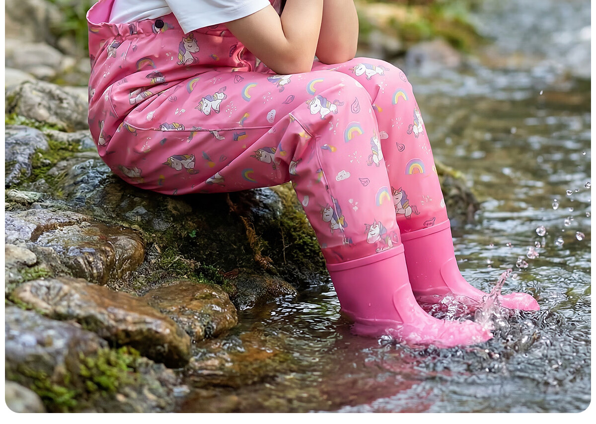 361° Kids Waterproof Wading Pants One-Piece Water Shoes New Stream Trekking Outdoor Fishing Water Play Pants 18