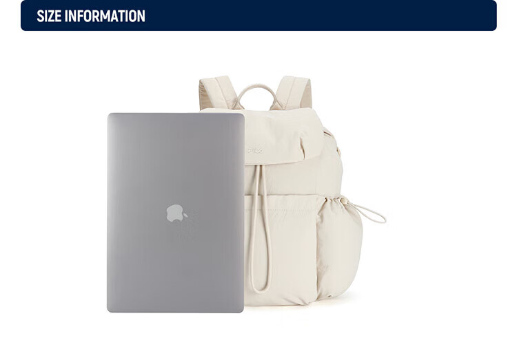 FILA Han So-hee Style Official Women's Summer Macaron Multi-Pocket Backpack School Bag Casual Bag 37