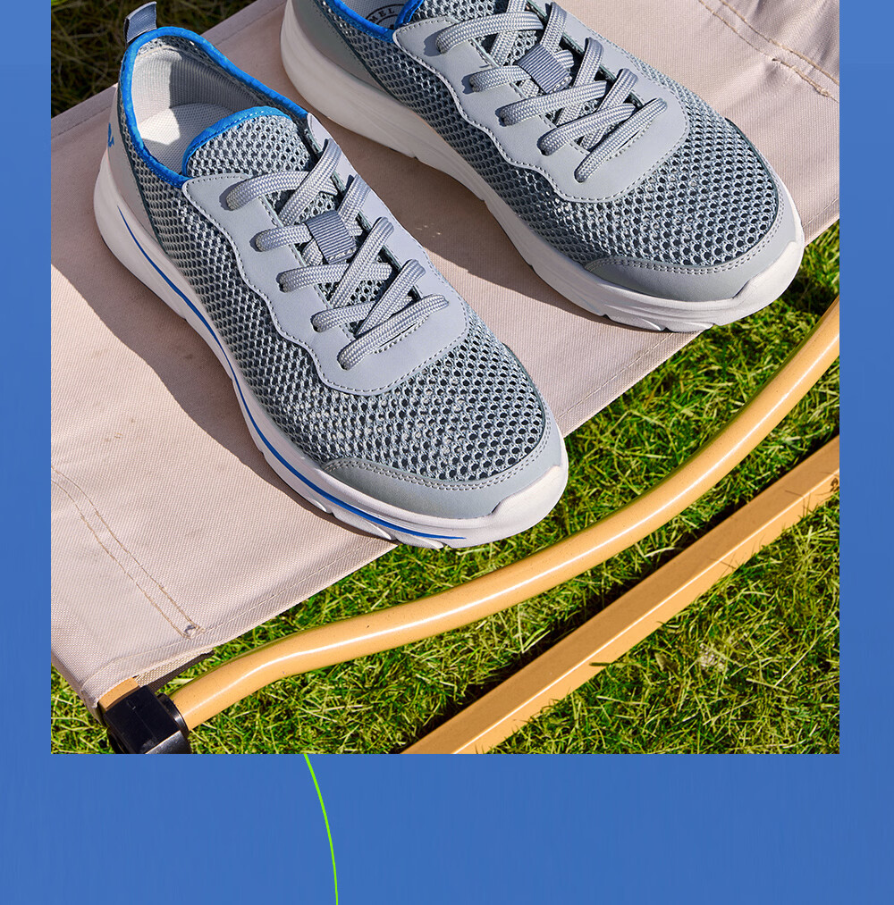 CAMEL Summer Mesh Breathable Lightweight Flexible Casual Walking Shoes for Men Father's Day G16M739038 Gray Size 41 14