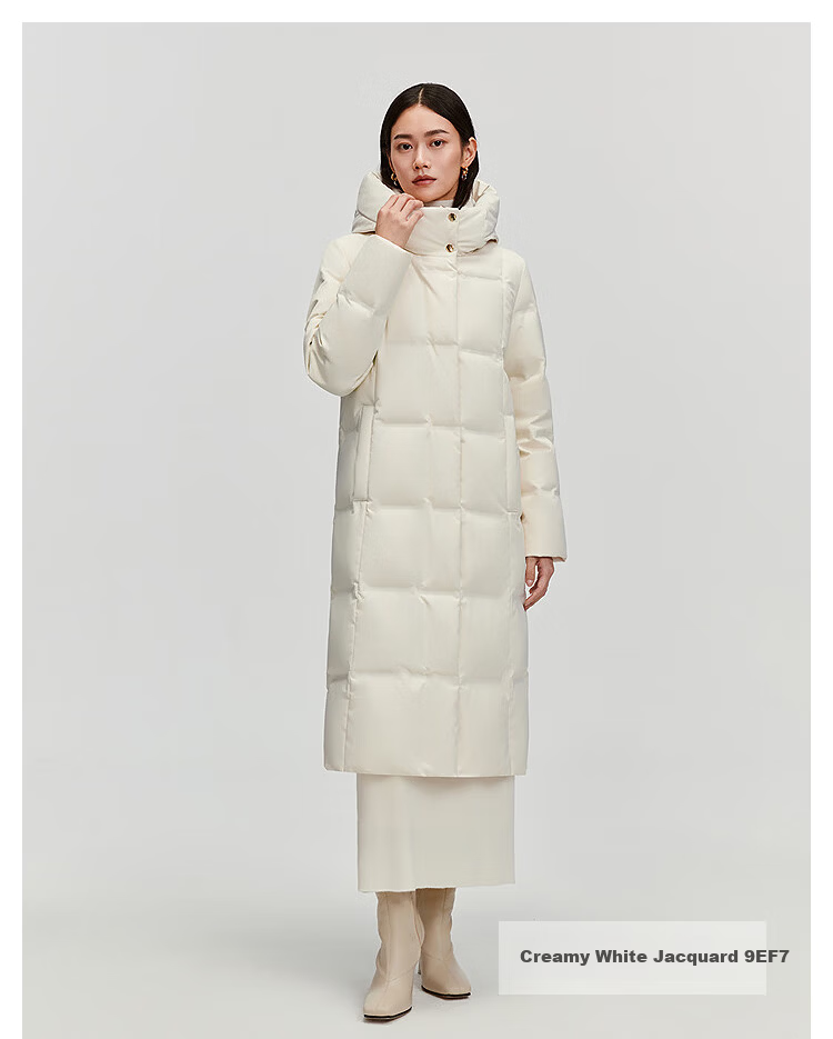 BOSIDENG Women's Winter Goose Down Long Hooded Business Warm Coat Hot Sale 26