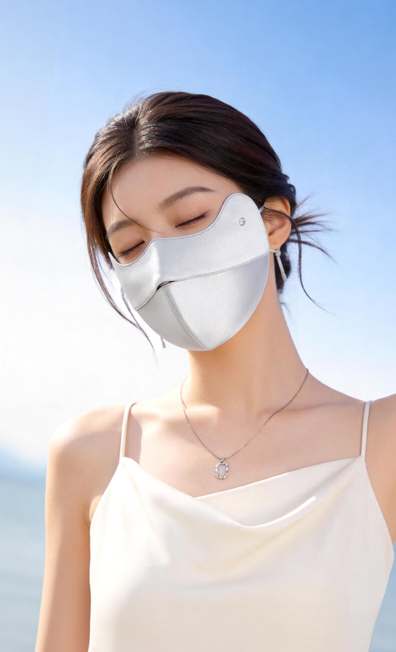 GOLOVEJOY Silk Face Mask Sun Protection Mulberry Silk Mask Gift for Girlfriend Medical Sensitive Skin Rhinitis UV Protection Gift Box 14