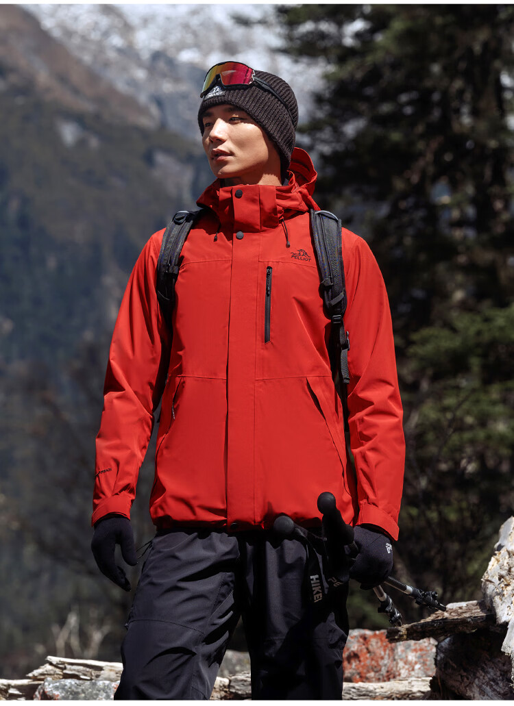 Pelliot Mountain Classic 3.0 3-in-1 Waterproof Jacket Spring Autumn Unisex Warm Coat 125301055 Purple L 14