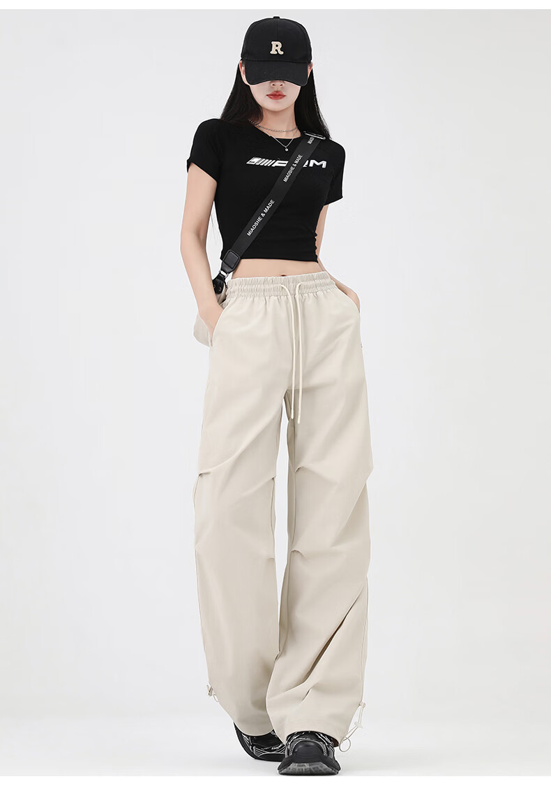 Langsha Women's Work Pants Summer Ice Silk 2026 New Quick-Dry Loose Wide-Leg Straight Outdoor Sports Trousers 21
