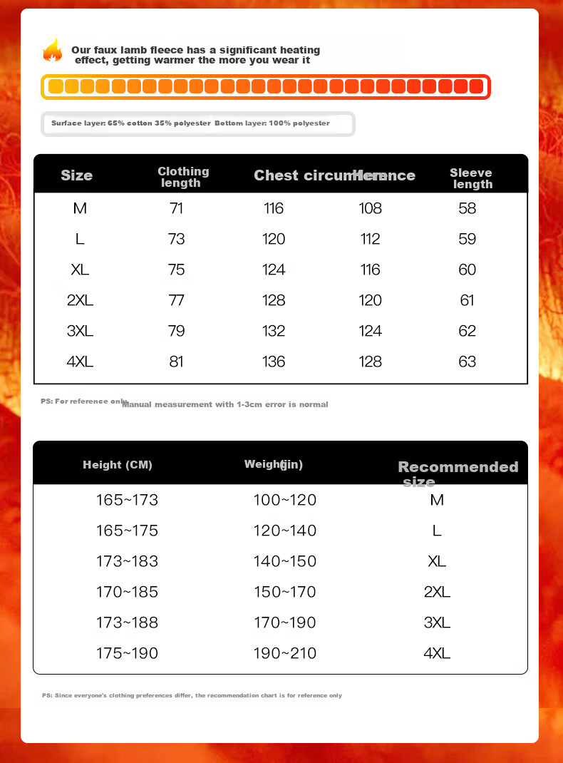 Baleno Men's Winter 2025 Fleece-Lined Thickened Lamb Wool Hoodie Jacket Warm Zip-Up Sweatshirt 10