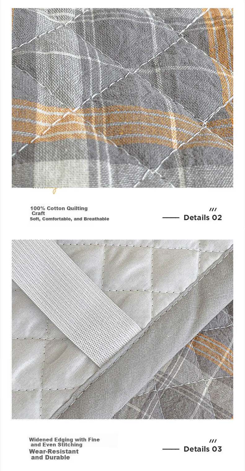 AVIVI 100% Cotton Four-Layer Gauze Pillowcase Pure Cotton Pillow Towel Anti-Slip Pair Pillow Covers 52*78cm California Gray 17