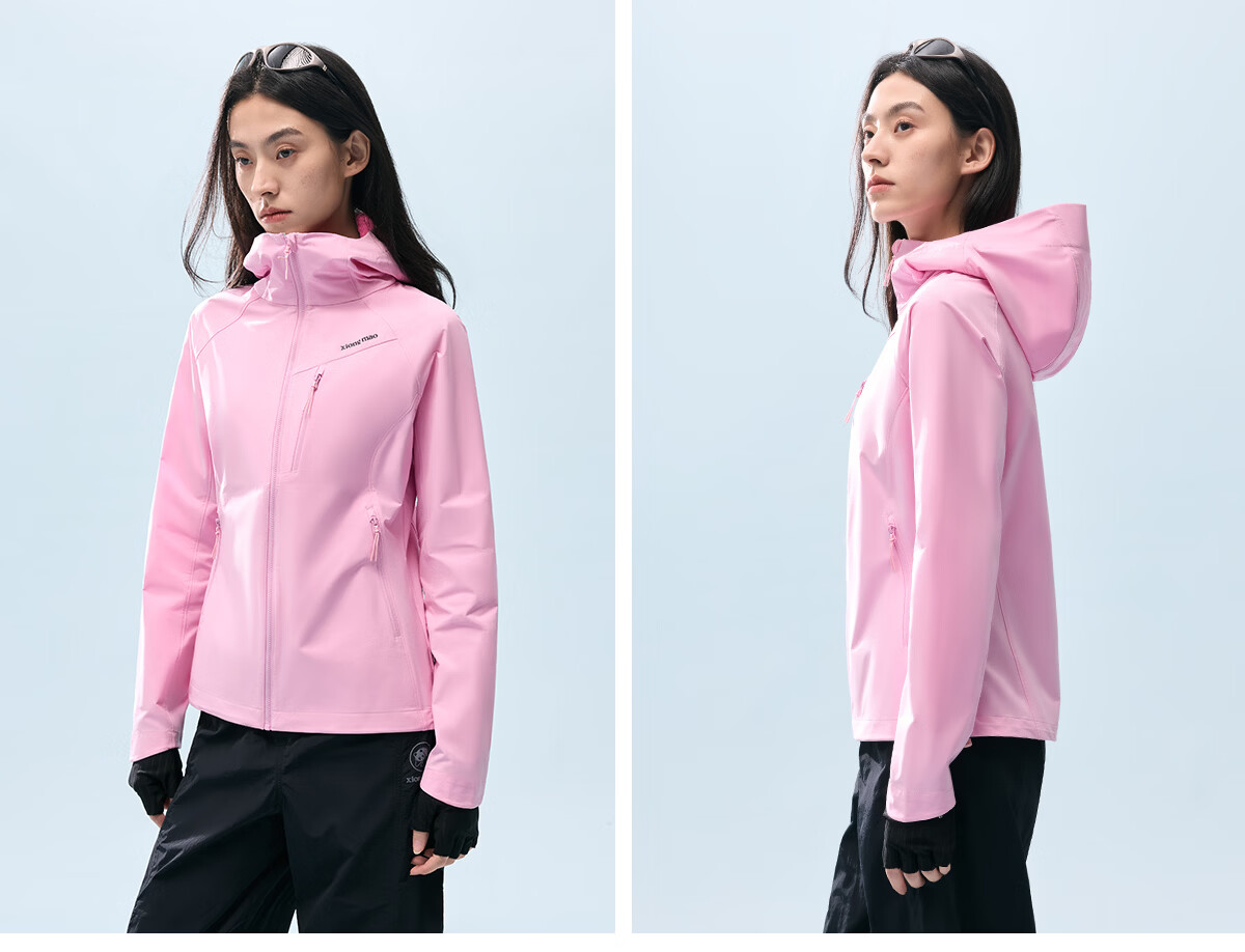 Xiongmao Liu Yifei Same Style [Wanye Soft] Hooded Soft Shell Jacket, Water-Repellent, Windproof, Slim-Fit Coat for Women 1176 37