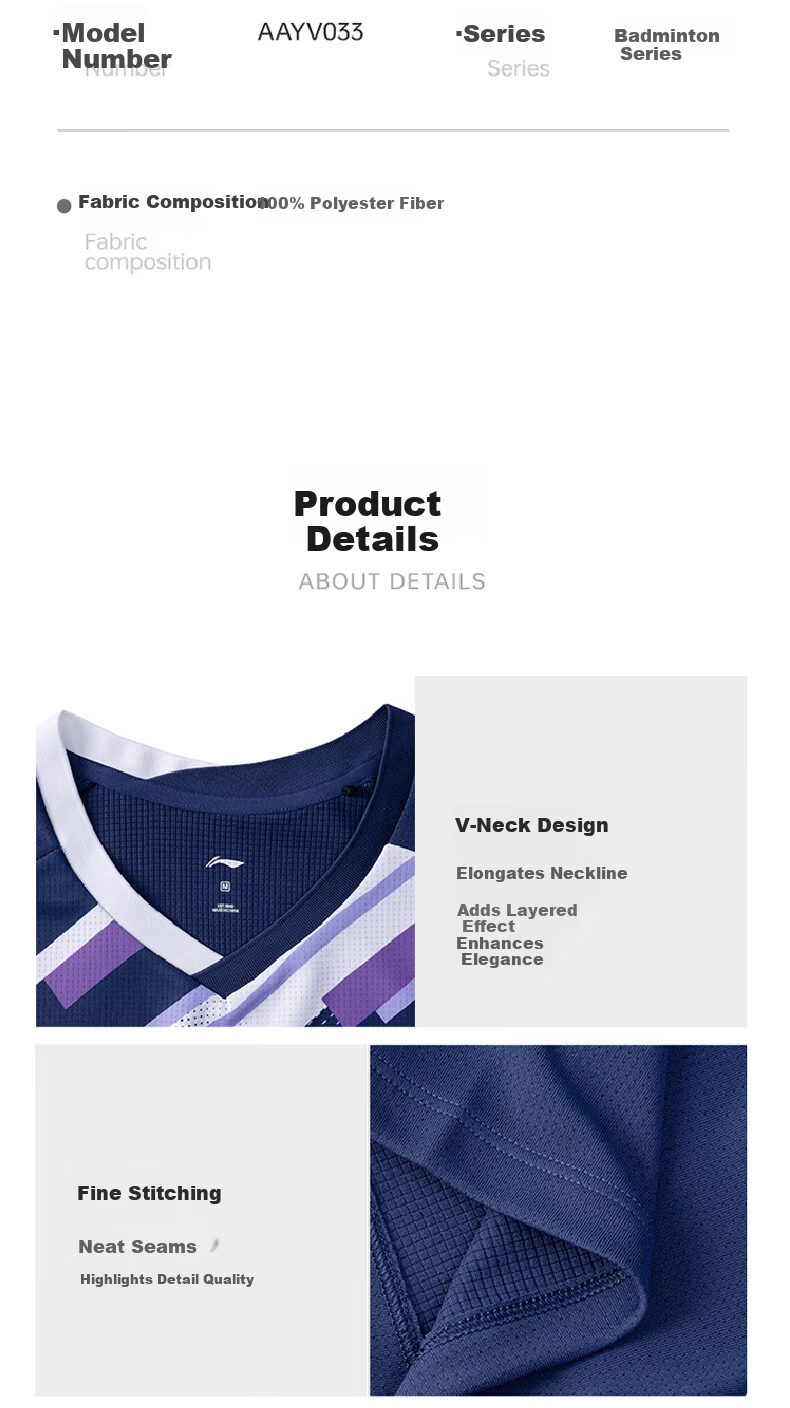 LI-NING Men's Badminton Short Sleeve Competition Jersey Team Series Sports T-Shirt Breathable Sweat-Absorbing Team Uniform 9