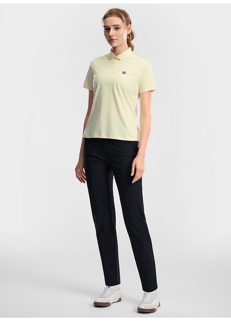FILA Official Women's Knitted Short Sleeve Polo Shirt 2026 Summer Tennis Sports Quick-Dry Top 41