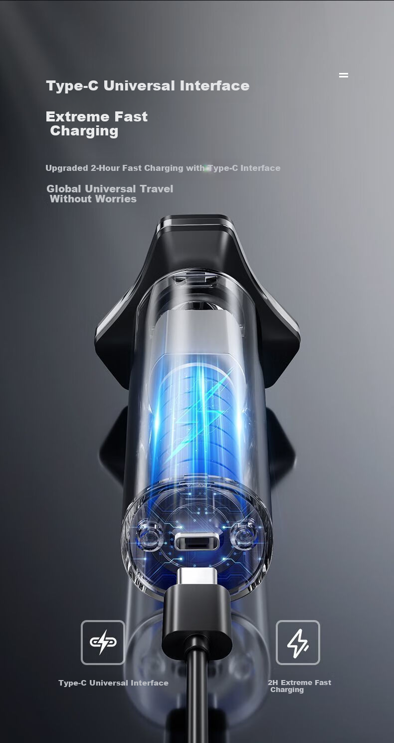 Qiman Electric Shaver for Men Rotary Beard Trimmer Waterproof Rechargeable Portable with 3 Replacement Blades Gift for Father Husband Birthday Valentine's Day 11