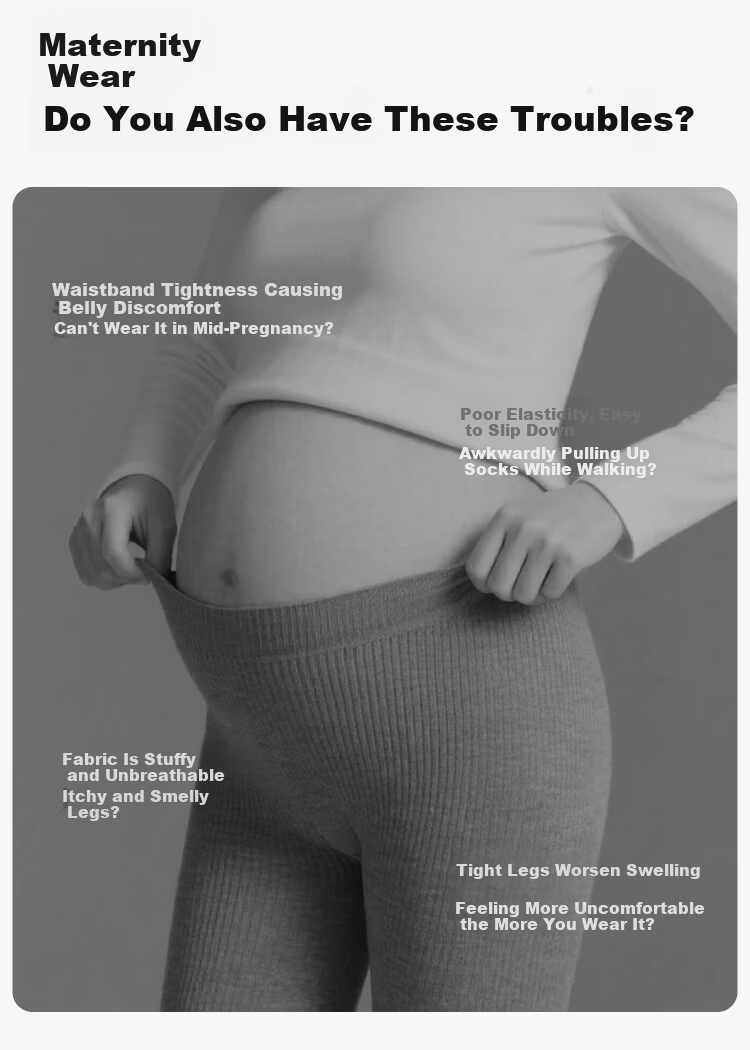 Zaisuo Maternity Leggings Yoga Pants 2025 Autumn Winter Camellia Oil Fleece Lined Seamless Ribbed Warm Maternity Cotton Pants 2