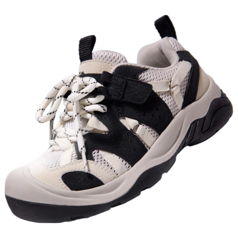 Camel Kids Outdoor Casual Shoes Spring Summer Mesh Breathable Non-slip Hiking Shoes Fashion Colorblock for Older Children