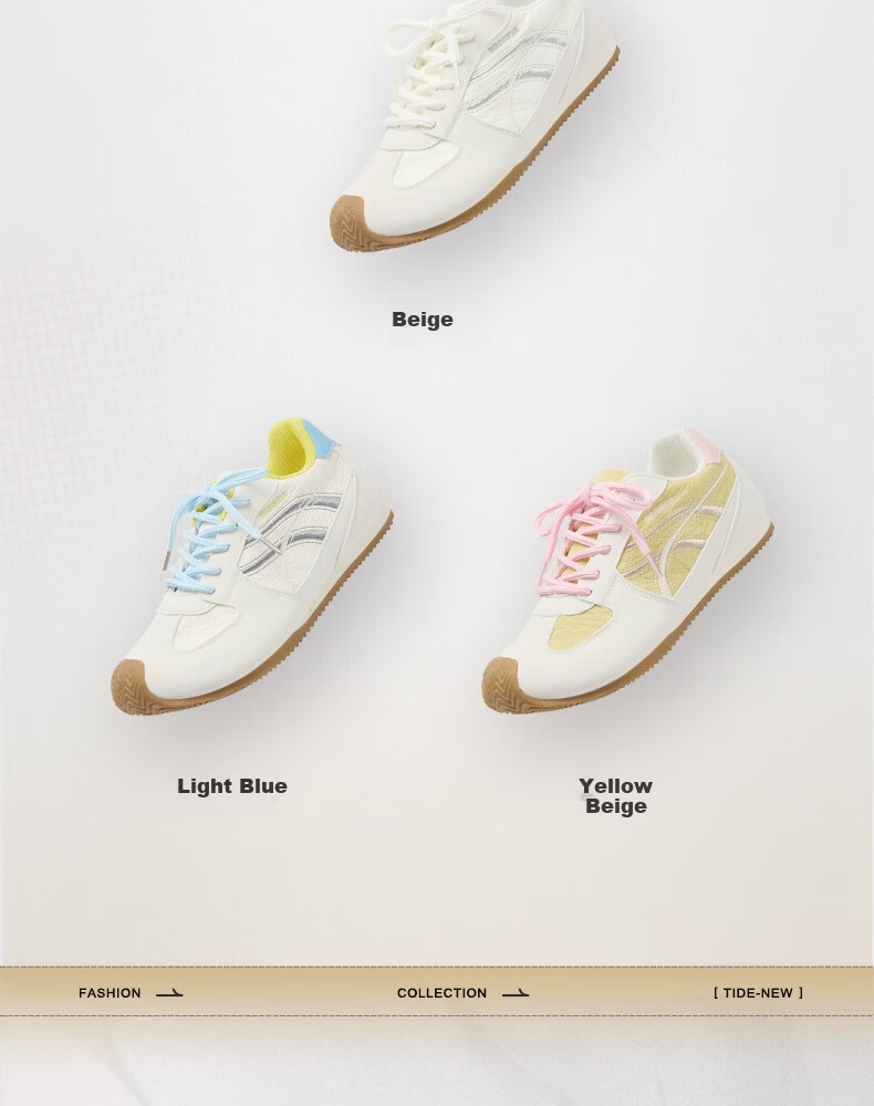 Warrior Official Women's Shoes 2026 Summer New Classic Soft Sole Breathable Sneakers Light Blue Size 39 4