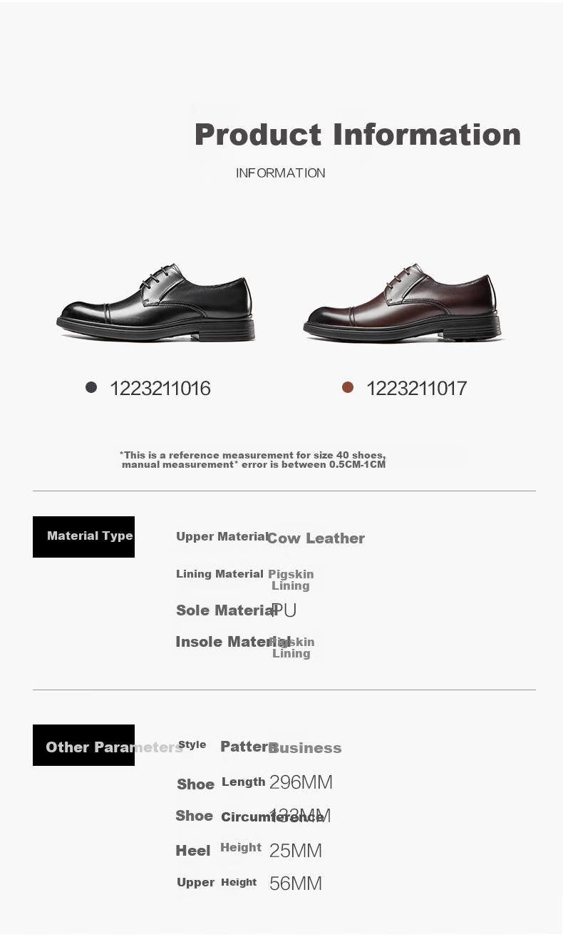 Aokang Comfortable Cowhide Breathable Business Formal Lace-up Durable Leather Shoes Brown Size 39 7