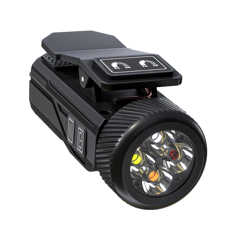EWPLORE WASP High-Intensity Flashlight, Mini Fishing Headlamp, Helmet-Mounted Clip-On Light, Rechargeable Magnetic Work Lamp, Multifunctional Illumination Light