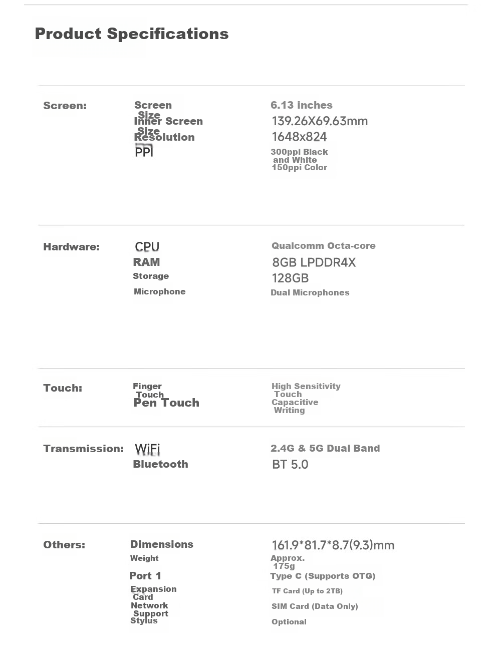 BOOX P6 Pro Color E-Reader 6.13-inch Color E-Ink Tablet Black 19