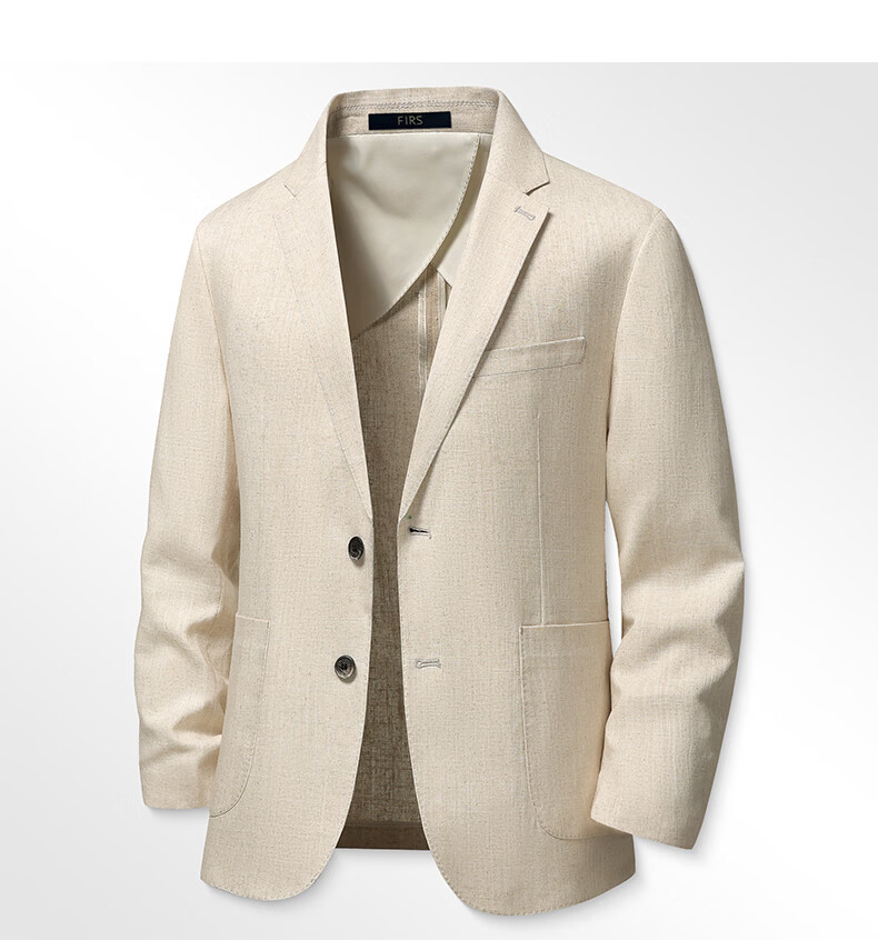 Shanshan [Natural Linen] Men's Spring Summer Thin Business Casual Blazer New Single Suit Jacket 18