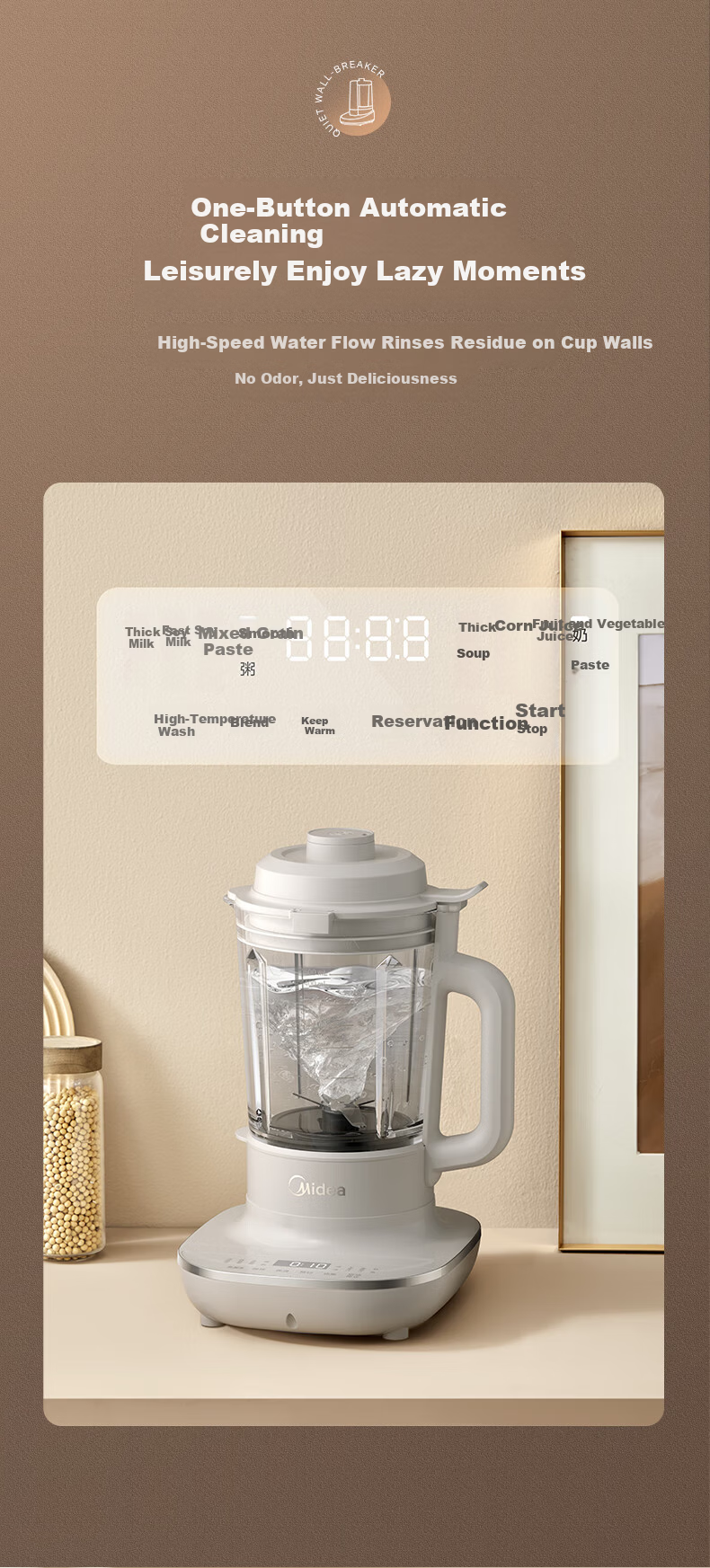 Midea MJ-BL5035 1.5L Multifunctional Automatic Soymilk Maker and Blender with Keep Warm Function 11