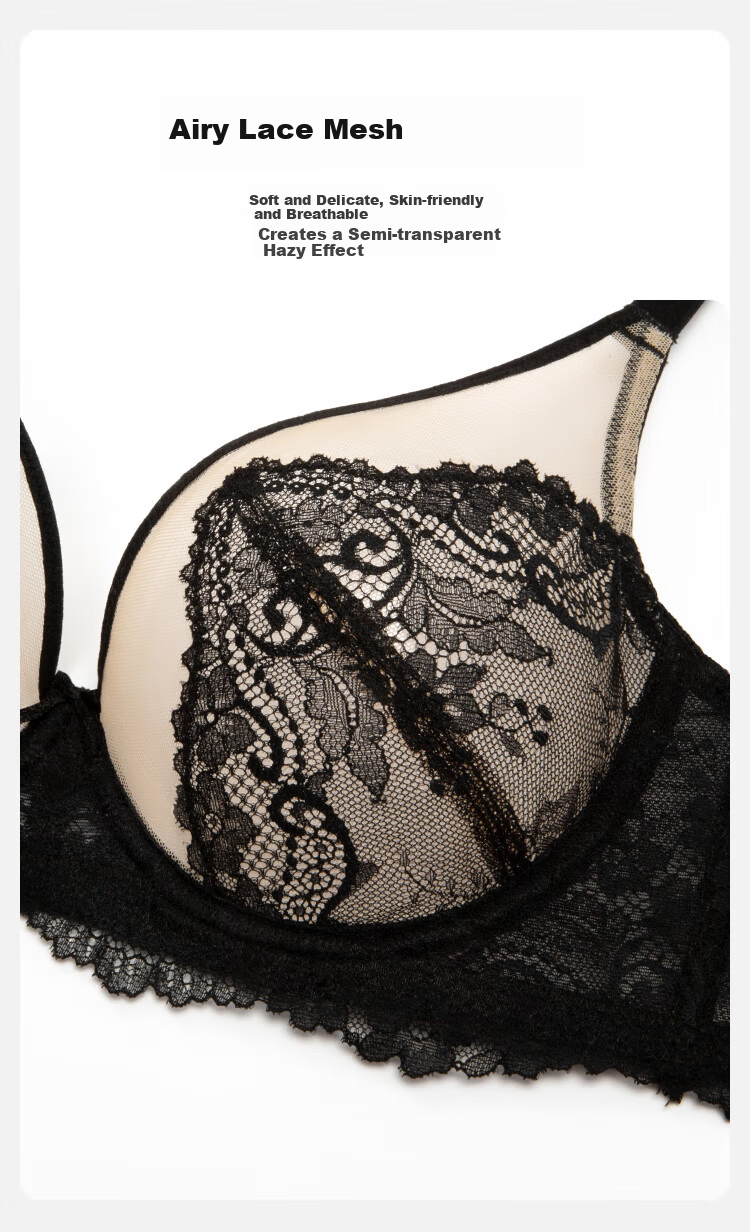 Ordifen Women's Ultra-Thin Lace Sexy Slimming Boyshort Bra Set XB4318 8