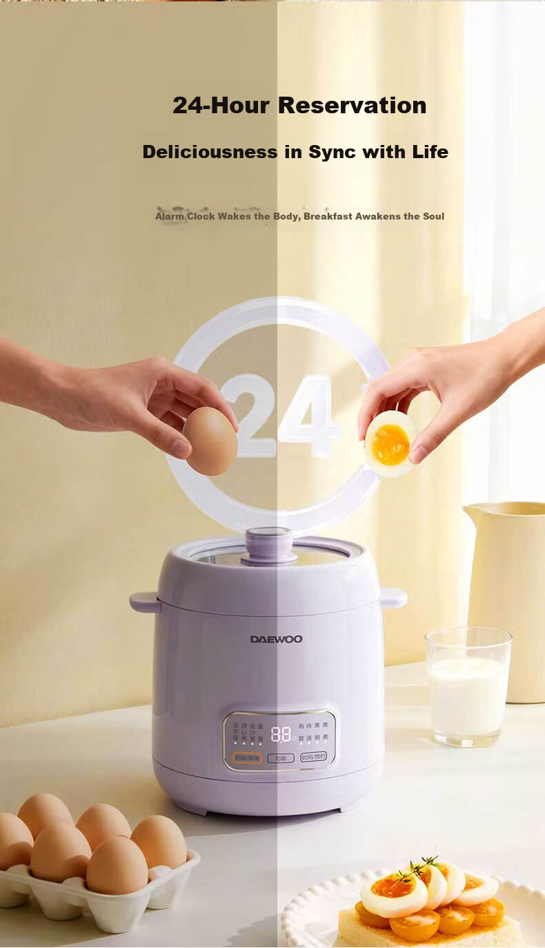 DAEWOO Electric Egg Cooker Steamer Smart Timer Auto Power Off Stainless Steel Inner Pot DZ06 14