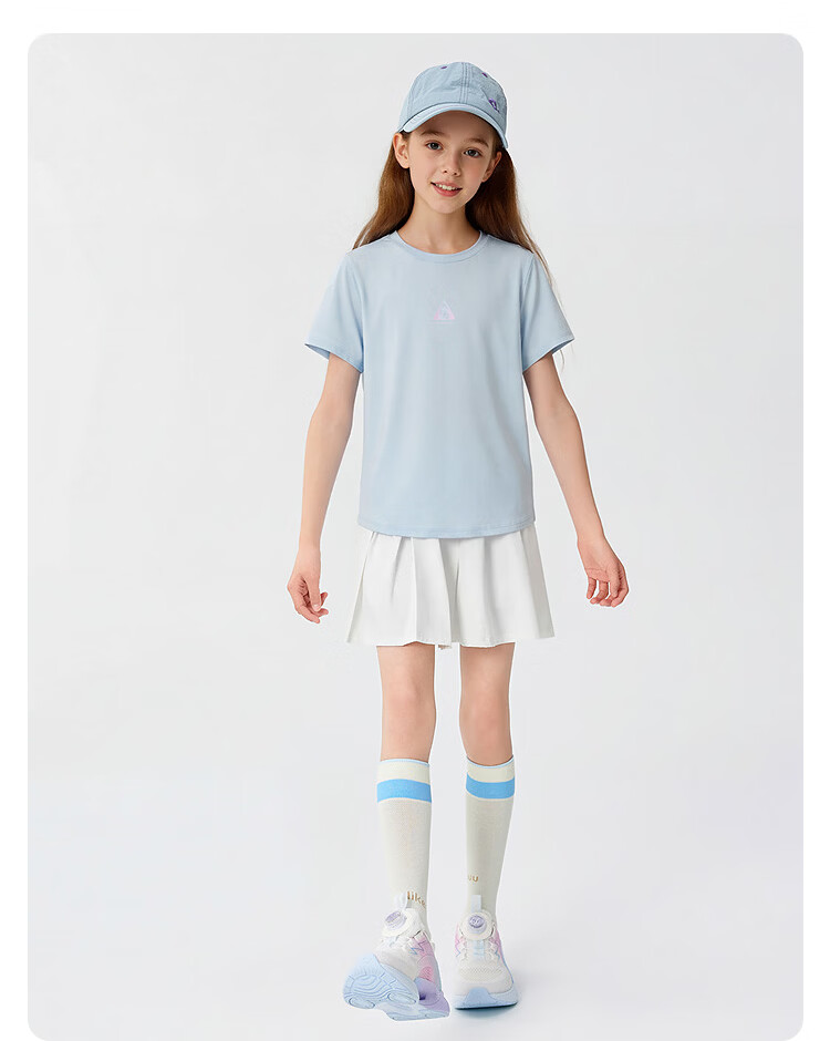 Balabala Girls' Short Sleeve T-Shirt 2026 Summer New Kids' Skin-Friendly Comfortable Quick-Dry Outdoor Base Layer Top 30