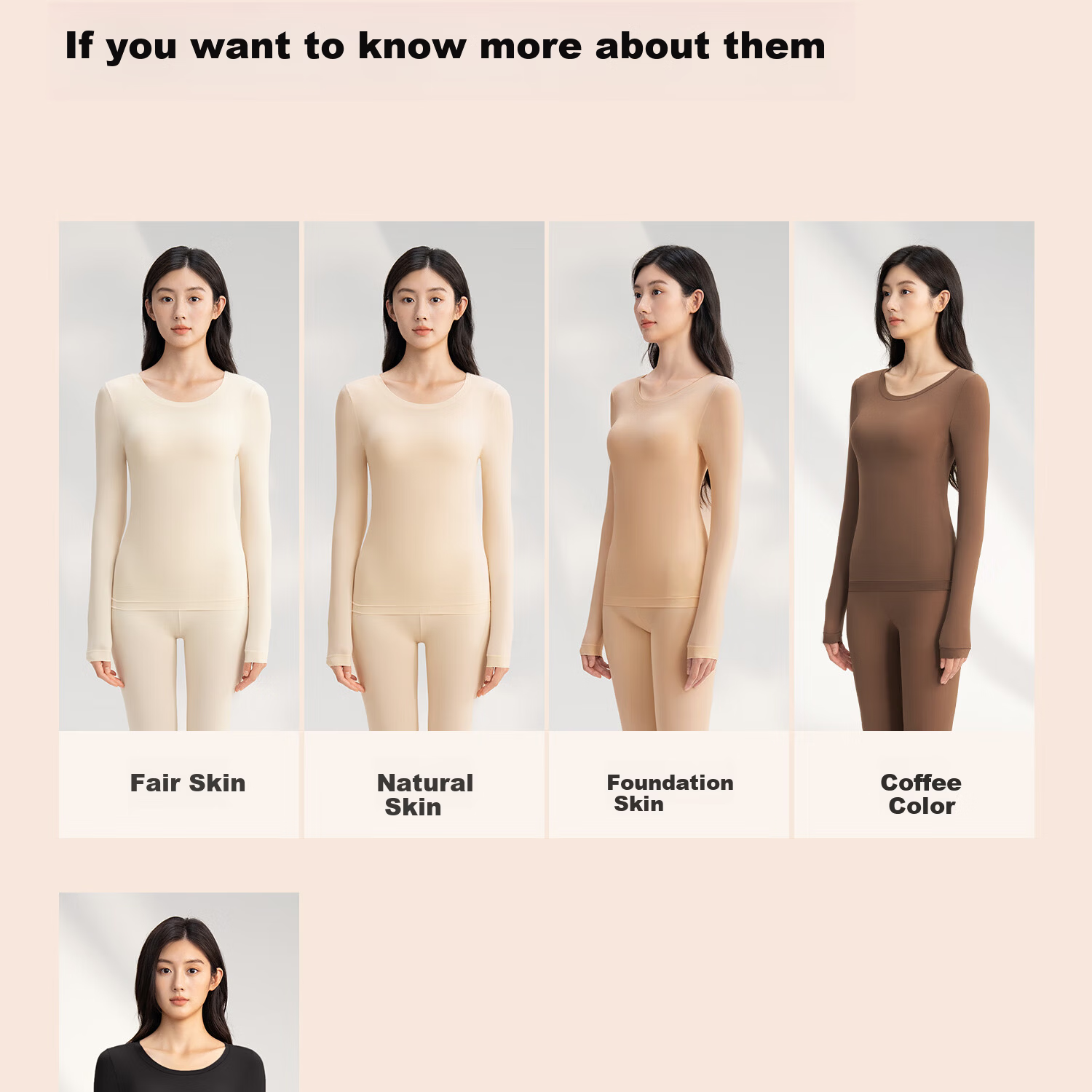 Urban Beauty Hyaluronic Acid Seamless Thermal Underwear Set for Women - Invisible Temperature-Regulating Base Layer with Skin-Enhancing Fabric 25